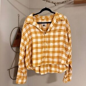Yellow Plaid Women's Top